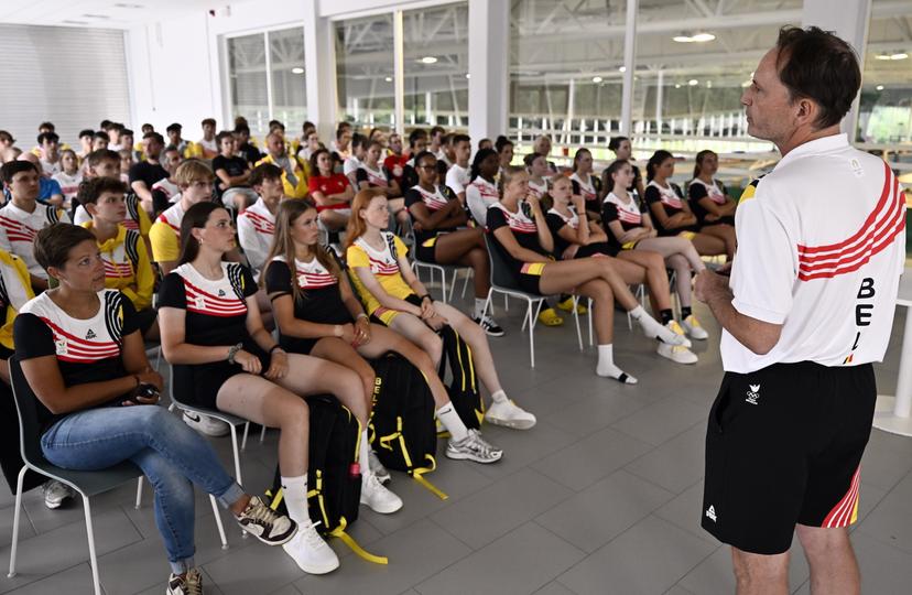 BOIC - COIB chairman Jean-Michel Saive pictured during a team building of Team Belgium in preparation of the EYOF2025 European Youth Olympics Festival, Monday 14 July 2025, in Louvain-La-Neuve. BELGA PHOTO ERIC LALMAND