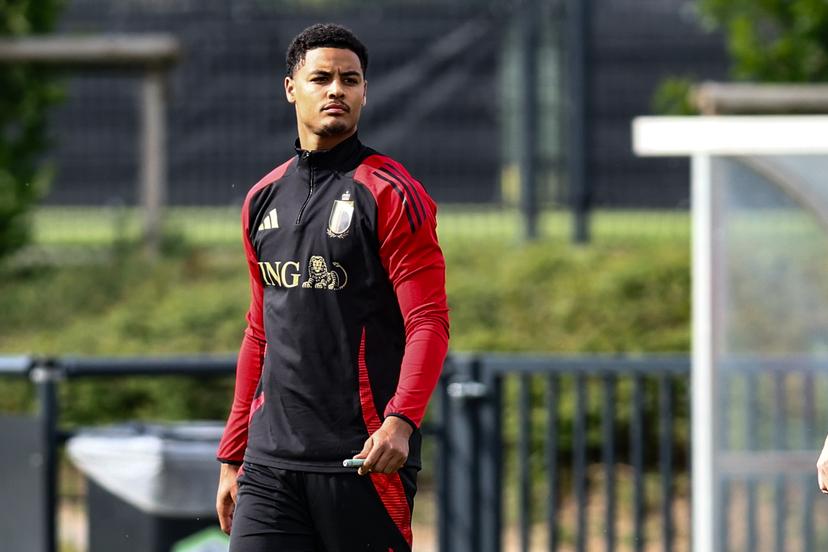 Belgium's Koni De Winter pictured during a training session of Belgian national soccer team the Red Devils, Monday 02 June 2025, in Tubize. The team is preparing for the World Cup 2026 qualifier games against North-Macedonia (6 June) and Wales (9 June). BELGA PHOTO BRUNO FAHY
