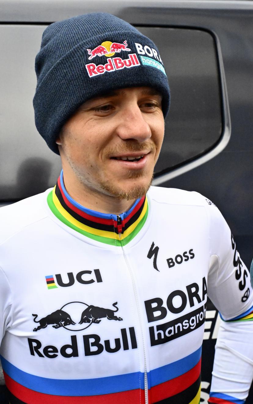 Belgian Remco Evenepoel and pictured after the Team Time Trial of the Trofeo Ses Salines Challenge Mallorca cycling race, 23,8km in Colonia de Sant Jordi, Mallorca, Spain on Thursday 29 January 2026. Belgian Evenepoel is participating in the first race in the colors of his new team Red Bull-Bora-Hansgrohe. BELGA PHOTO ERIC LALMAND