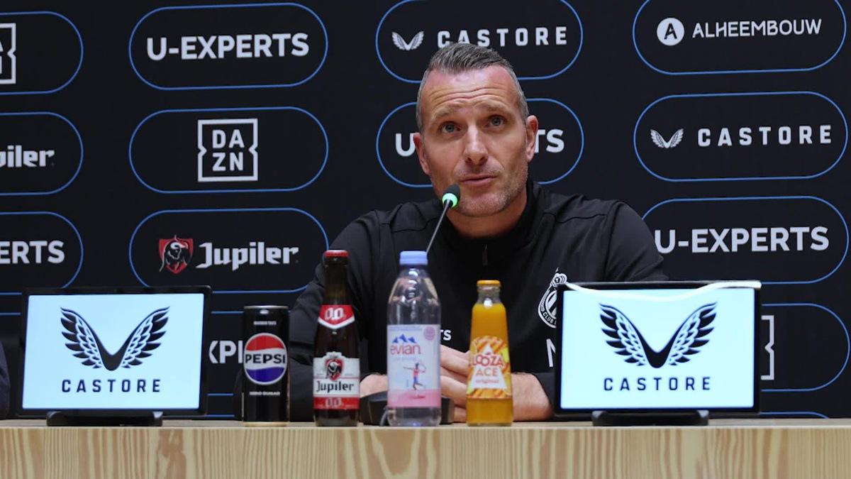 Video showing 00:00:00:00 - 00:03:30:14 Video shows Club Brugge's head coach Nicky Hayen speaking during a press conference of Belgian soccer Club Brugge KV, Friday 23 May 2025 in Brugge, regarding their game on Sunday against Royal Antwerp FC. BELGA VIDEO KURT DESPLENTER
