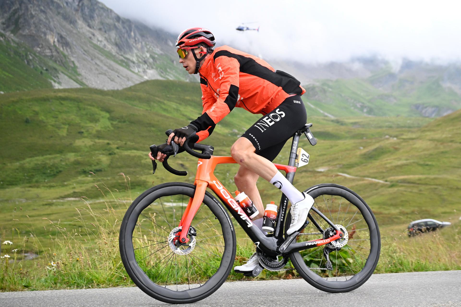 Dutch Thymen Arensman of Ineos Grenadiers pictured in action during stage 19 of the 2025 Tour de France cycling race, from Albertville to La Plagne (130km), on Friday 25 July 2025 in France. The 112th edition of the Tour de France starts on Saturday 5 July in Lille, France, and will finish in Paris, France on the 27th of July.   BELGA PHOTO JASPER JACOBS