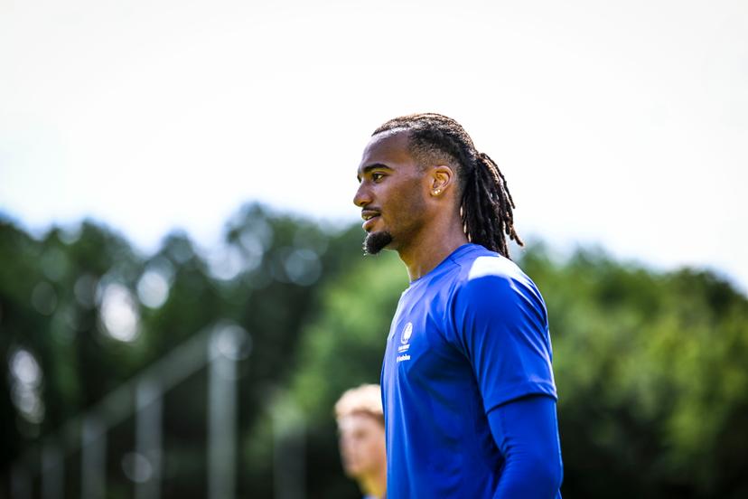 Gent's Archibald Archie Brown pictured at a training session on the second day of the summer stage of Belgian soccer team KAA Gent, Tuesday 08 July 2025 in Horst, Netherlands, in preparation of the upcoming 2025-2026 first division season. BELGA PHOTO TOM GOYVAERTS