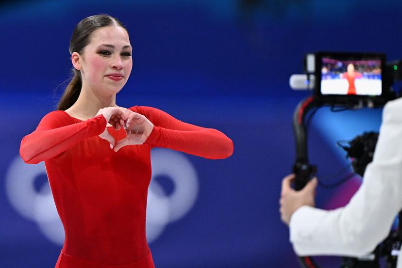 Belgian figure skater Nina Pinzarrone reacts during the free program of the Women's Figure Skating competition at the Milano Cortina 2026 Olympic Winter Games, on Thursday 19 February 2026 in Milan, Italy. The XXV Winter Olympics take place from 6 to 22 February 2026 in Italy. BELGA PHOTO JASPER JACOBS