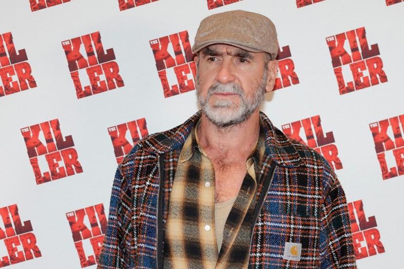 French actor and former football player Eric Cantona poses for a photocall for the French premiere event of the film "The Killer" in Paris on October 21, 2024.   Grégoire CAMPIONE / AFP