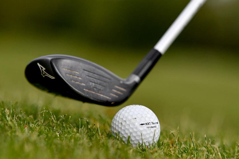 Illustration picture shows a golf club and ball during the preparations of the golf course and the special measures for the re-opening of Cleydael Golf and Country Club on Monday May 4th, Friday 01 May 2020. Golf is possible in a group (flight) of 3 persons and the clubhouse and the facilities stay closed. Belgium is in its seventh week of confinement in the ongoing corona virus crisis. The government has announced a phased plan to attempt an exit from the lockdown situation in the country, continuing to avoid the spread of Covid-19. BELGA PHOTO DIRK WAEM