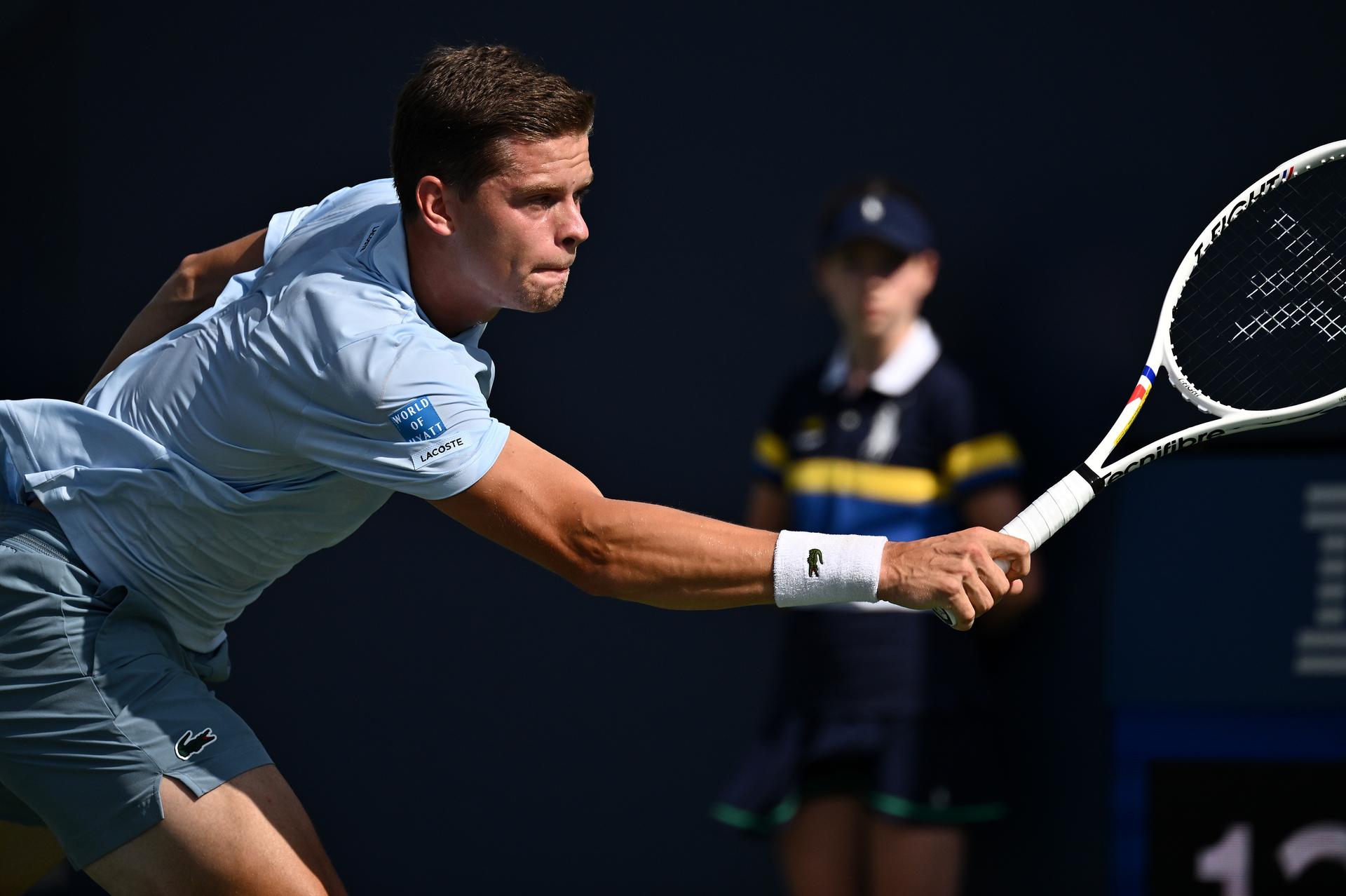 Alexander Blockx of Belgium plays against Marco Trungelliti of Argentina in the men's singles Round 2 of the 2026 US Open Tennis Championship, USTA Billie Jean King National Tennis Center in Flushing Meadow-Corona Park, in the Queens borough of New York, NY, September 3, 2026. (Photo by Anthony Behar/Sipa USA) BELGA PHOTO BENELUX ONLY