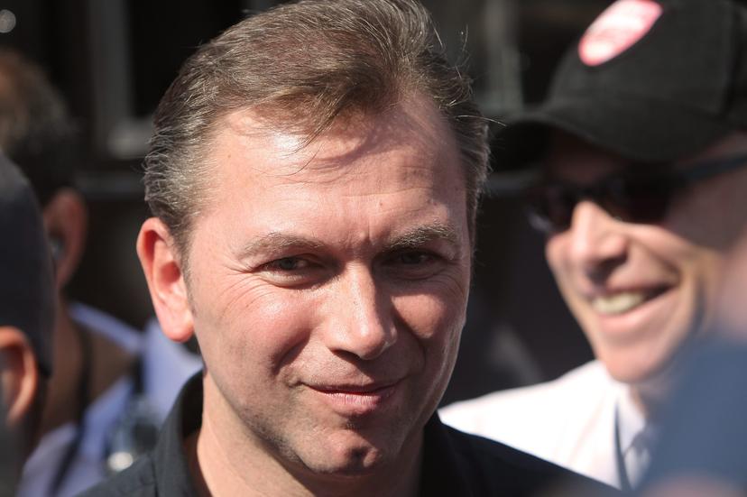 20100520 - CALIFORNIA Cycling : Manager of Team Radio Shack Johan Bruyneel pictured during a press conference at the 5th day of the Tour of California, Thursday 20 May 2010. American cyclist Lance Armstrong of team Radio Shack is accused of drug use. Armstrong denies accusation. BELGA PHOTO LUC CLAESSEN