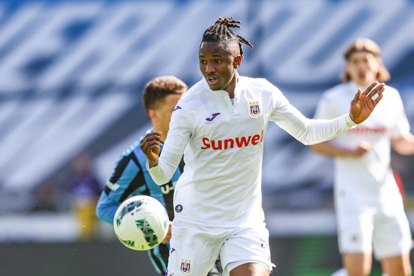 Anderlecht's Moussa N'Diaye pictured in action during a soccer match between Club Brugge and RSC Anderlecht, Sunday 30 March 2025 in Brugge, on day 1 (out of 10) of the Champions' Play-offs of the 2024-2025 'Jupiler Pro League' first division of the Belgian championship. BELGA PHOTO BRUNO FAHY