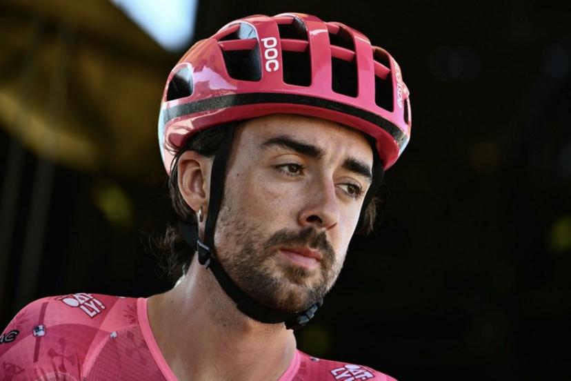 EF Education - EasyPost team's Irish rider Ben Healy awaits the start of the 16th stage of the 112th edition of the Tour de France cycling race, 171.5 km between Montpellier and Mont Ventoux, southern France, on July 22, 2025.  Marco BERTORELLO / AFP