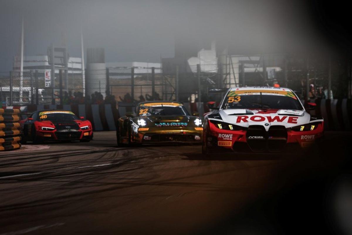 Drivers compete in the FIA GT World Cup race during the 72nd Macau Grand Prix in Macau on November 16, 2025.  Eduardo Leal / AFP