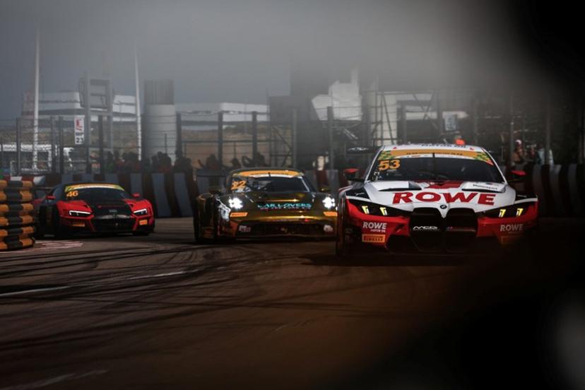 Drivers compete in the FIA GT World Cup race during the 72nd Macau Grand Prix in Macau on November 16, 2025.  Eduardo Leal / AFP