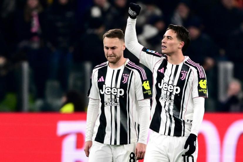 Juventus' Turkish forward #10 Kenan Yildiz celebrates after scoring his team second goal  during the Italian Serie A football match between Juventus and Cagliari at the Allianz Stadium, in Turin, northern Italy, on November 29, 2025.  MARCO BERTORELLO / AFP