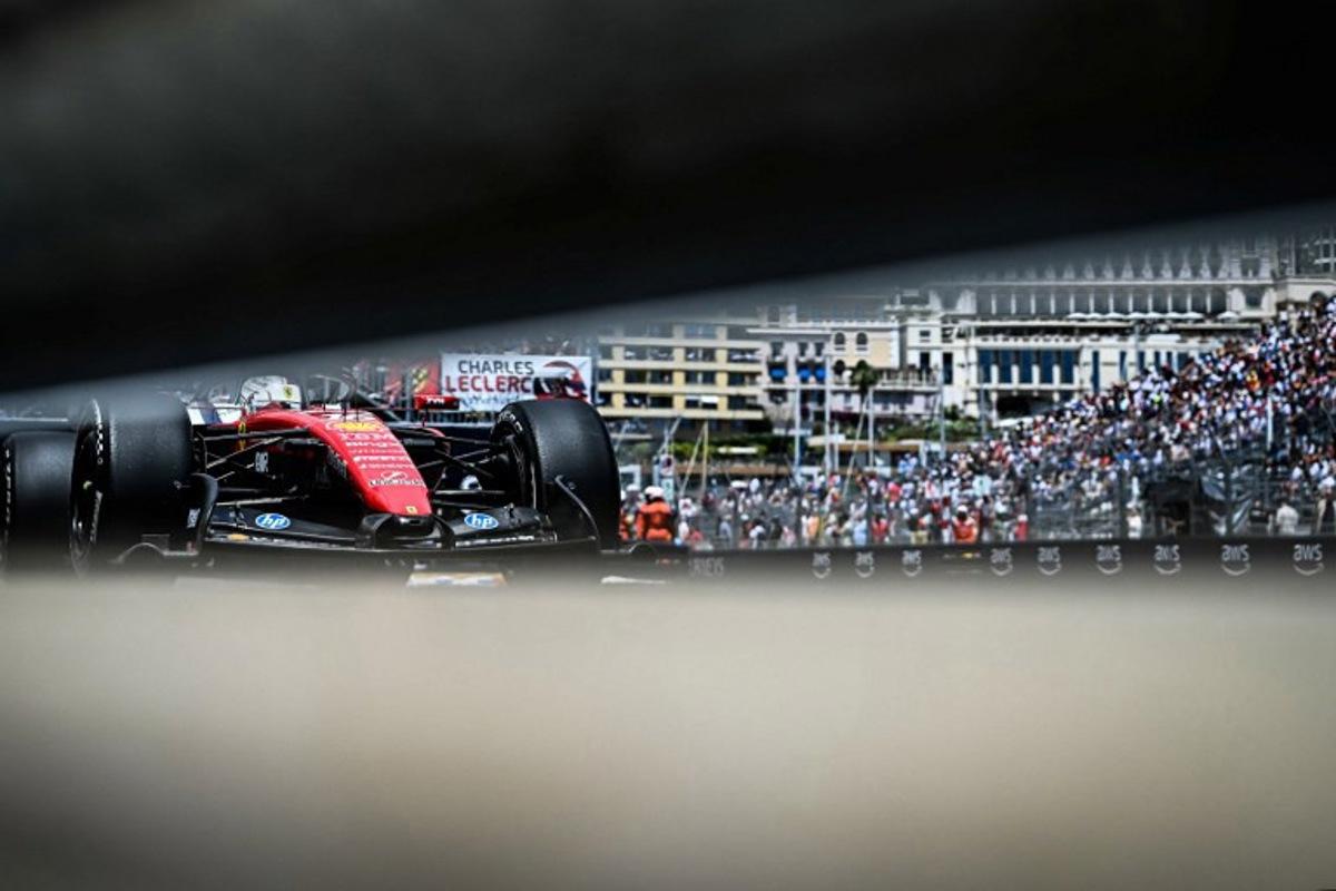 Ferrari's Monegasque driver Charles Leclerc takes part in the first practice session at the Monaco street circuit in Monaco, ahead of the Monaco Formula 1 Grand Prix, on June 5, 2026.   Gabriel BOUYS / AFP
