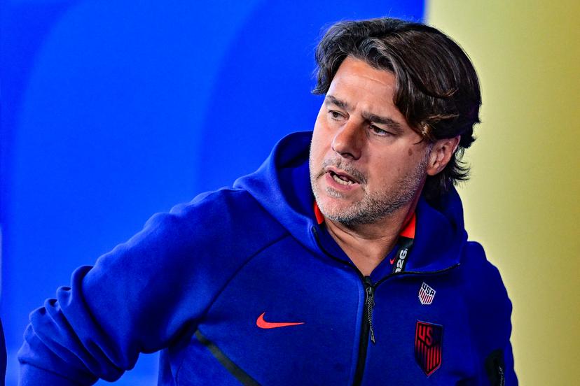 US' head coach Mauricio Pochettino arrives for a soccer game between the USA and Belgian national team Red Devils, on Monday 06 July 2026, at the Seattle Field, in Seattle, a 1/8 finals game in the FIFA World Cup 2026. BELGA PHOTO DIRK WAEM