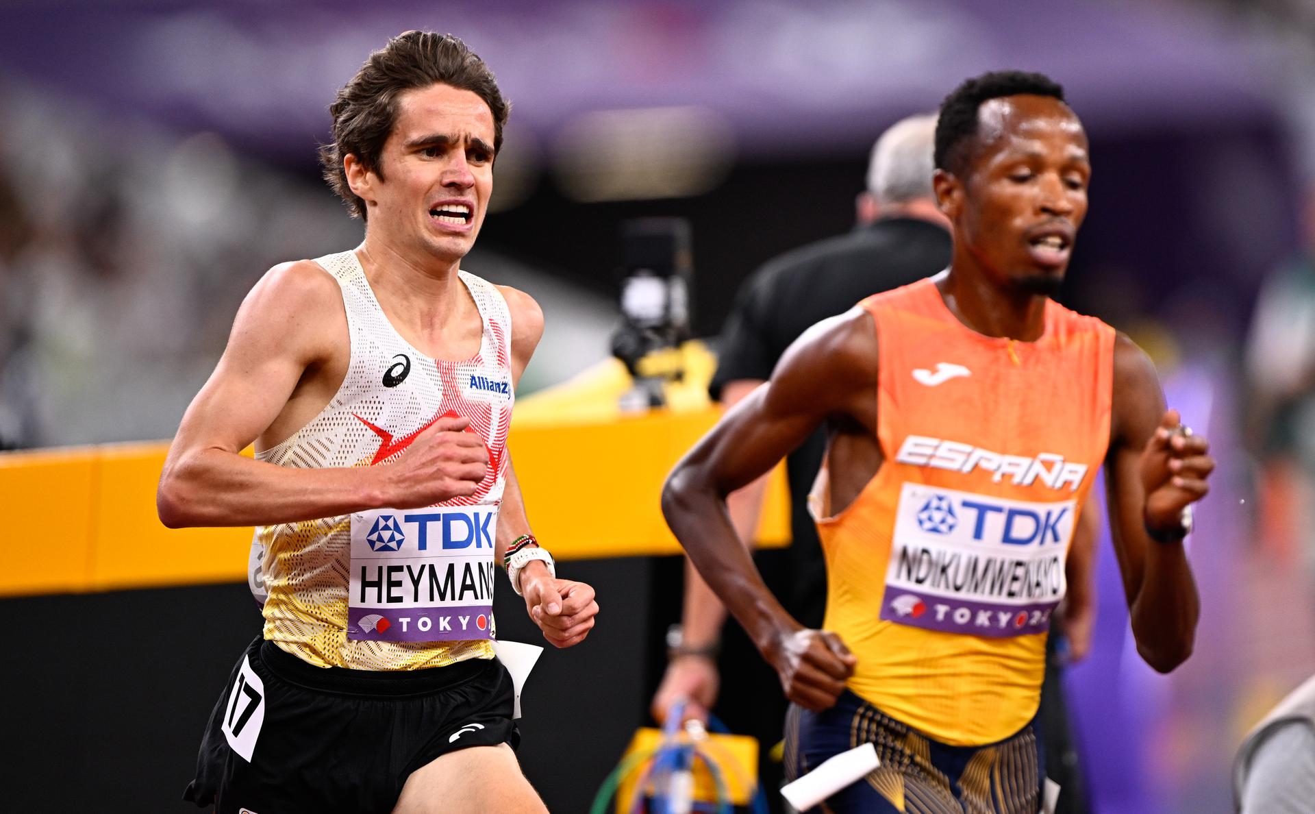Belgian John Heymans pictured in action during the heats of the 5000m men, at the World Athletics Championships in Tokyo, Japan, on Thursday 18 September 2025. The outdoor Worlds are taking place from 13 to 21 September. BELGA PHOTO JASPER JACOBS
