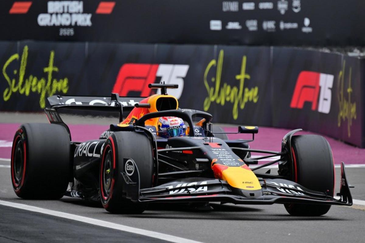 Red Bull Racing's Dutch driver Max Verstappen takes part in the third practice session ahead of the Formula One British Grand Prix at the Silverstone motor racing circuit in Silverstone, central England, on July 5, 2025.  Andrej ISAKOVIC / AFP