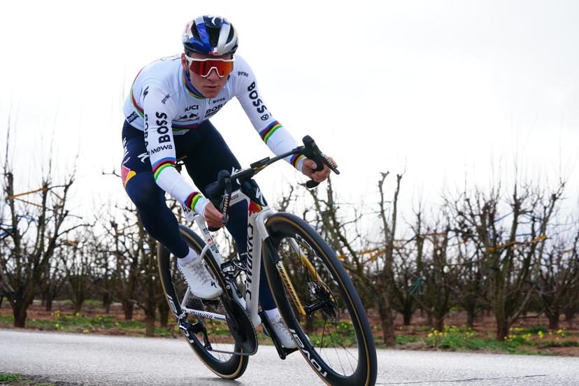 Belgian Remco Evenepoel of Red Bull-BORA-hansgrohe pictured in action during stage 2 of the 2026 Volta Comunitat Valenciana, Tour of Valencia cycling race, a time-trial from Carlet to Alginet (17,5 km), on Thursday 05 February 2026 in Spain. The race takes place from 4 to 8 February and runs through the three provinces of the Valencian Community. BELGA PHOTO JOMA GARCIA
