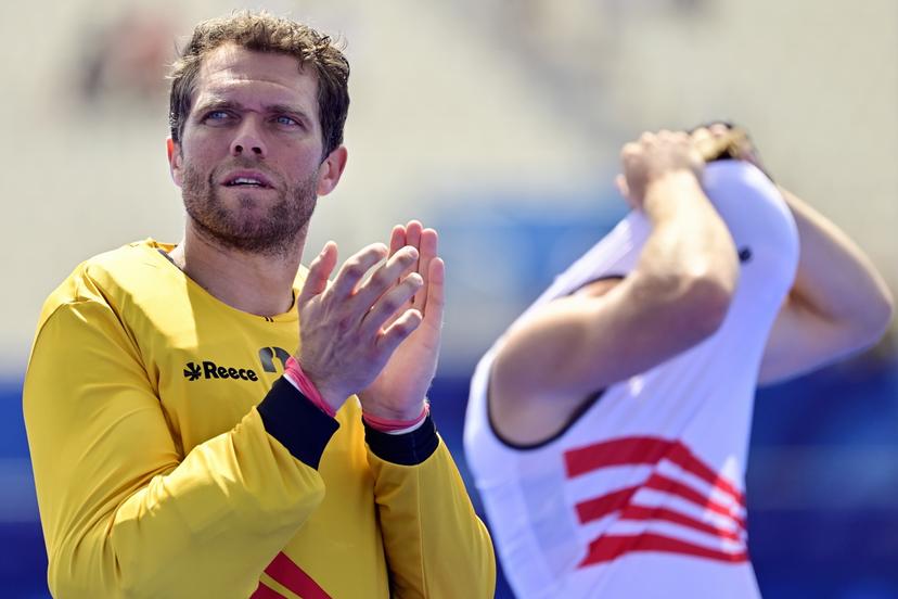 Belgium's goalkeeper Vincent Vanasch looks dejected after losing a hockey game between Belgium's national team the Red Lions and Spain, a quarter-final game at the Paris 2024 Olympic Games, on Sunday 04 August 2024 in Paris, France. The Games of the XXXIII Olympiad are taking place in Paris from 26 July to 11 August. The Belgian delegation counts 165 athletes competing in 21 sports. BELGA PHOTO DIRK WAEM