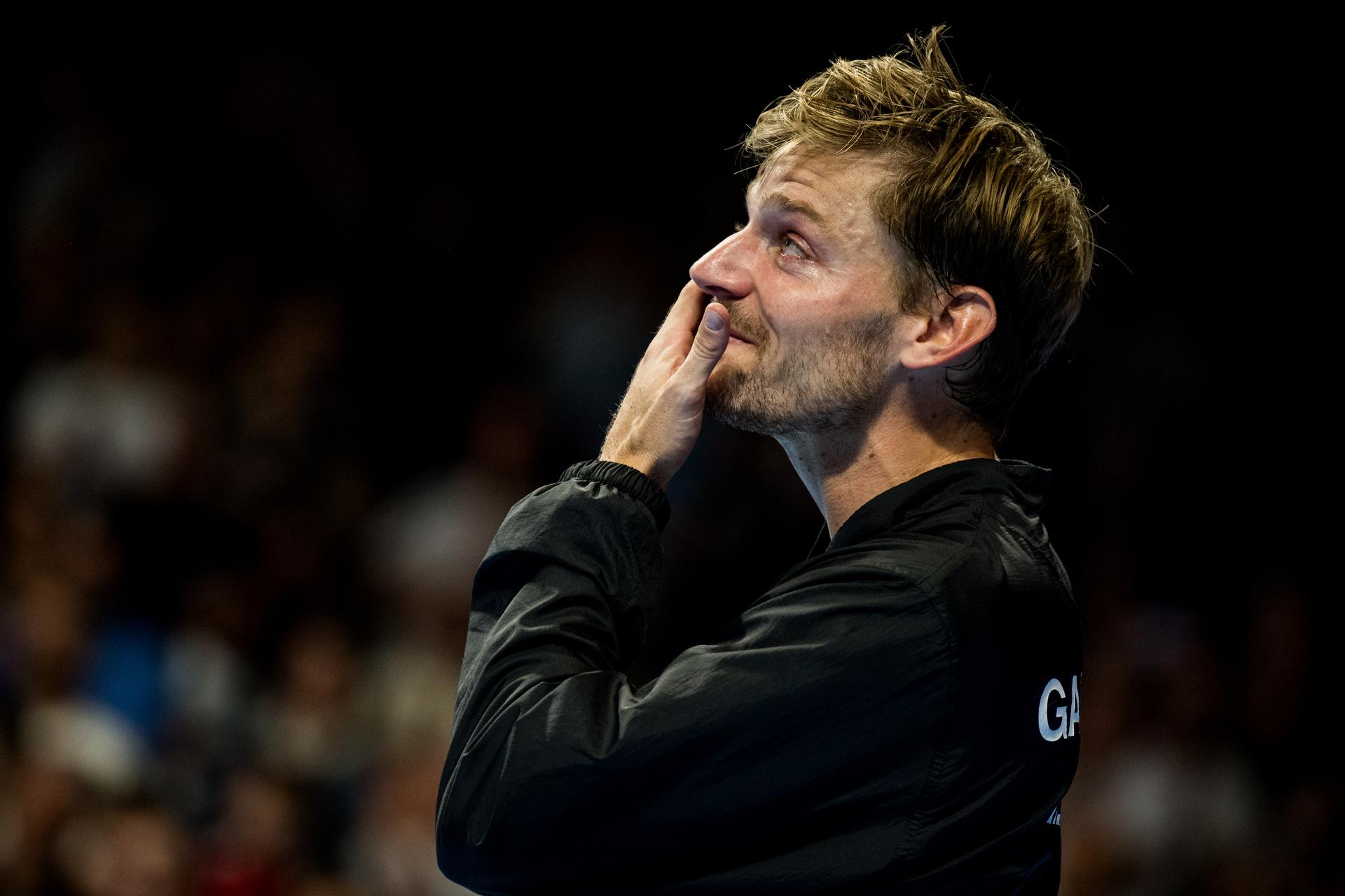 David Goffin of Belgium pictured during an award ceremony after the European Open ATP tennis tournament in Brussels, on Thursday 22 October. This year's edition of the tournament is taking place from 17 to 25 October BELGA PHOTO JASPER JACOBS