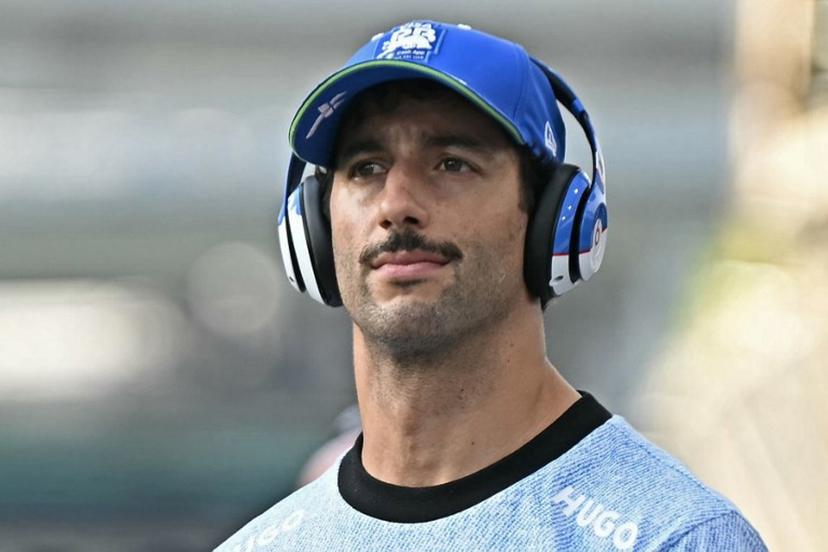 RB's Australian driver Daniel Ricciardo arrives for the drivers' parade before the Formula One Singapore Grand Prix night race at the Marina Bay Street Circuit in Singapore on September 22, 2024.  Lillian SUWANRUMPHA / AFP