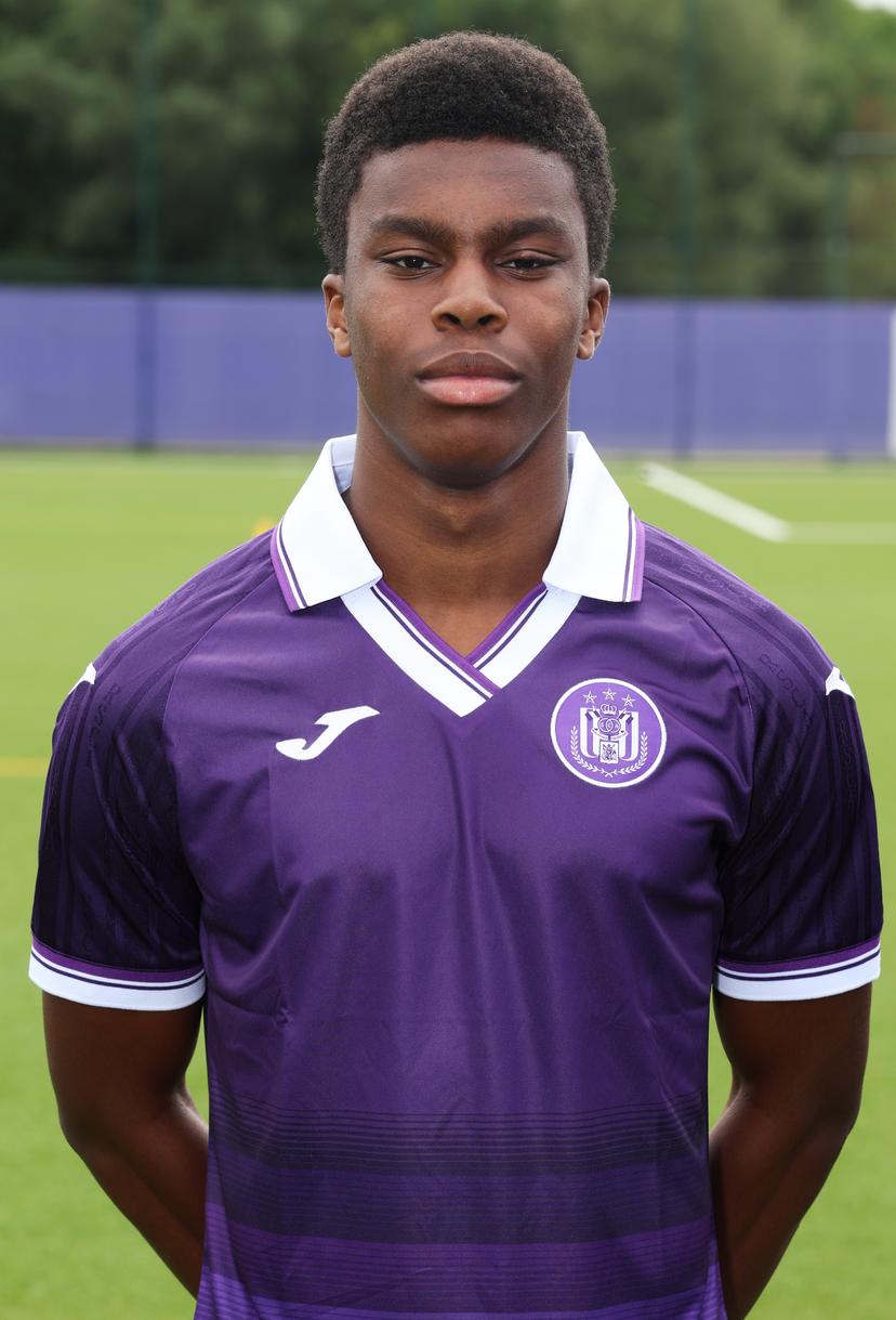 RSCA Futures' Dwight Ede Eriyo poses for a portrait picture at the 2025-2026 season photoshoot of Belgian Challenger Pro League team RSCA Futures, Tuesday 22 July 2025 in Brussels. BELGA PHOTO VIRGINIE LEFOUR
