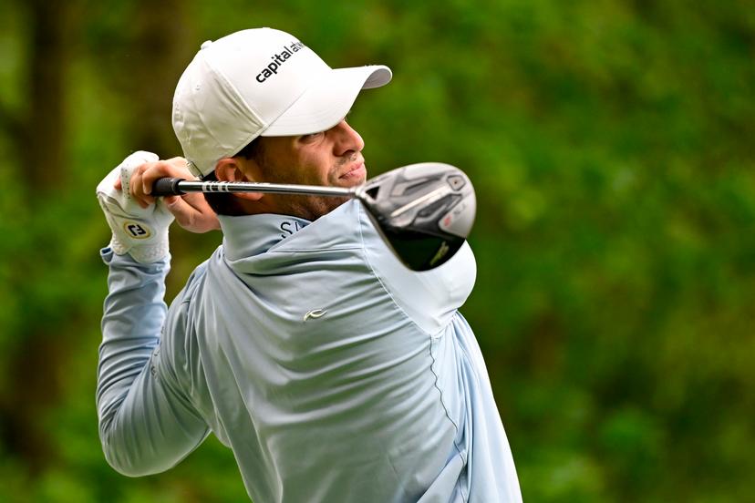 Belgian Alan De Bondt pictured during the first round (1/4) at the 2024 Soudal Open DP World Tour golf tournament, in Schilde, Thursday 23 May 2024. The 2024 Soudal Open takes place from 23 to 26 May at the Rinkven Golf Club in Schilde. BELGA PHOTO DIRK WAEM