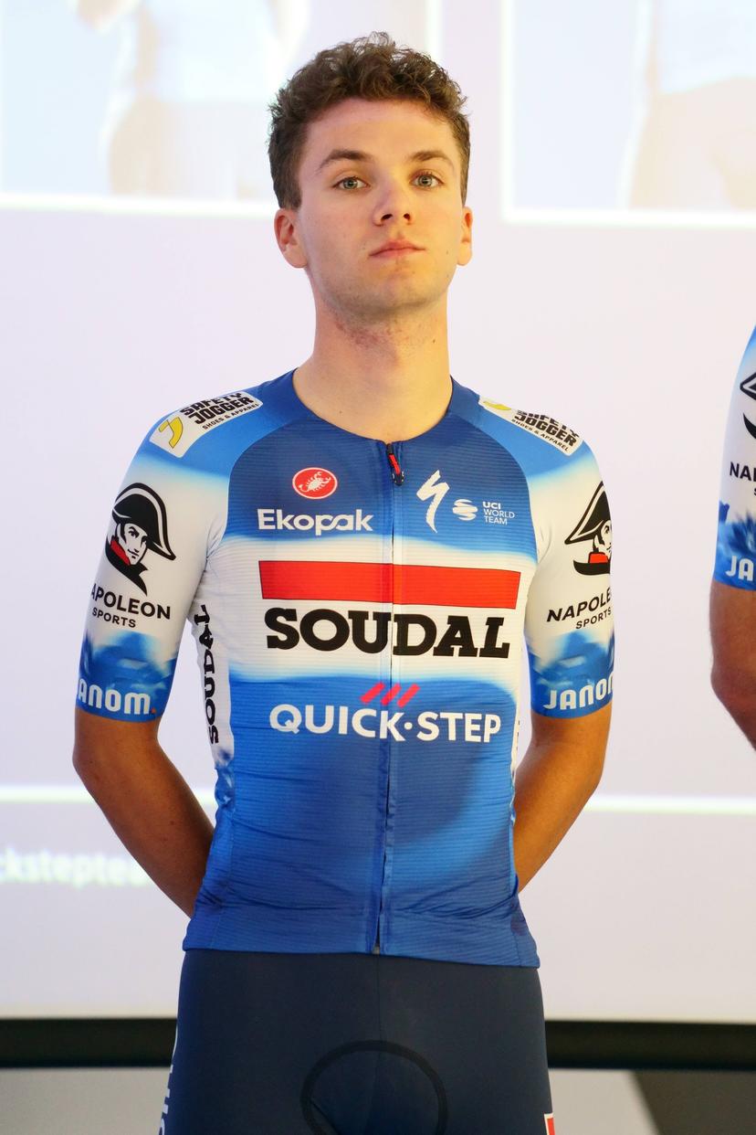 Soudal Quick-Step Belgian William Junior Lecerf pictured at the media day of the Soudal Quick-Step cycling team in Calpe, Spain, Tuesday 09 January 2024. BELGA PHOTO JOMA GARCIA I GISBERT