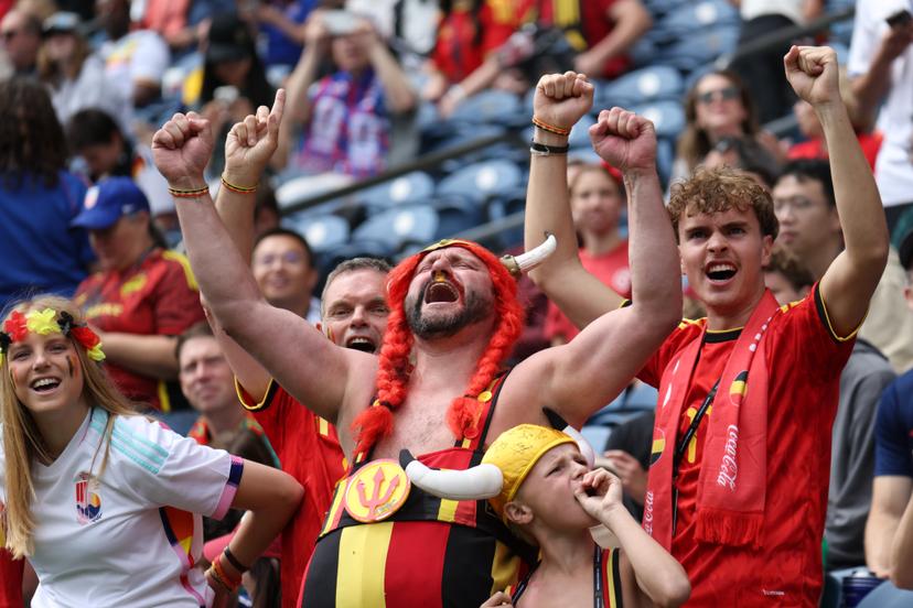 Red devils fan Obelgix Nicolas Dardenne pictured ahead of a soccer game between Belgian national team Red Devils and Senegal, on Wednesday 01 July 2026, at the Seattle Field, in Seattle, a 1/16 finals game in the FIFA World Cup 2026. BELGA PHOTO BRUNO FAHY