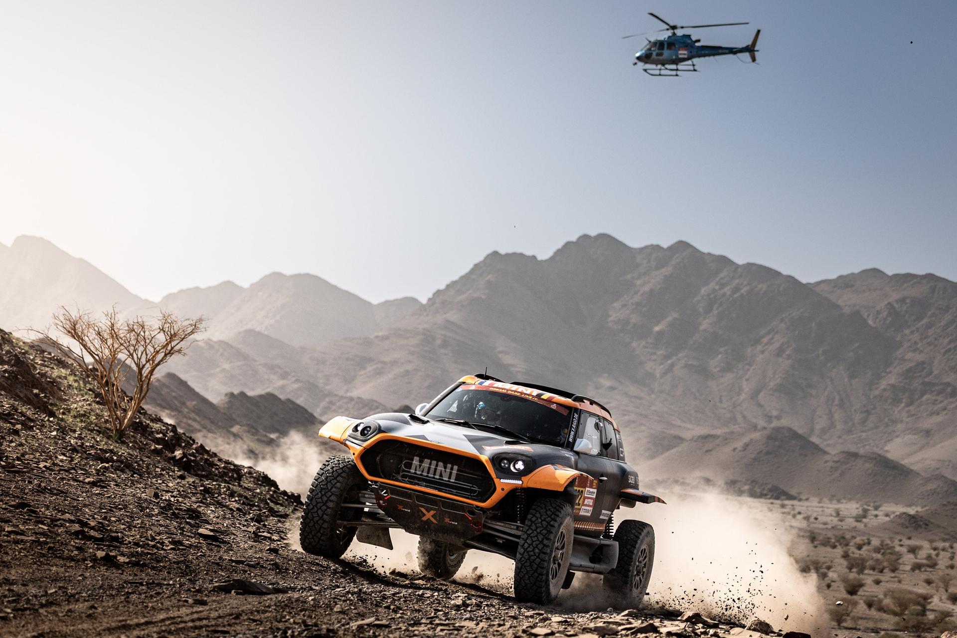 ATTENTION EDITORS - HAND OUT PICTURES - EDITORIAL USE ONLY - MANDATORY CREDIT:  Simon Bauchau  Hand out picture released by Eric Dupain shows Guillaume de Mévius and Mathieu Baumel during stage 2 of the 2026 Dakar rally race in AlUla, Saoudi Arabia on Monday 05 January 2026.  *** Belga and Belga Editorial Board decline all responsibility regarding the content of this picture. *** BELGA PHOTO HAND OUT SIMON BAUCHAU