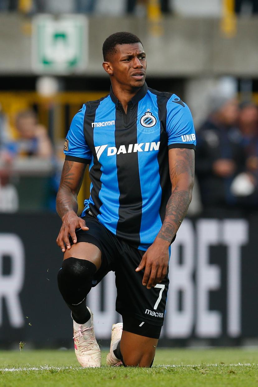 Club's Wesley Moraes reacts during a soccer match between Club Brugge KV and Royal Antwerp FC, Sunday 19 May 2019 in Brugge, on the tenth and last day of the Play-off 1 of the 'Jupiler Pro League' Belgian soccer championship. BELGA PHOTO BRUNO FAHY