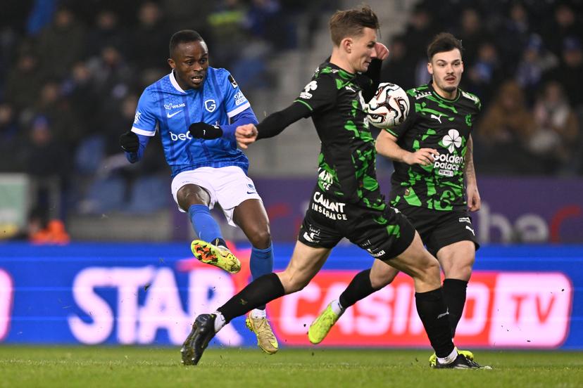 Genk's Yira Sor pictured in action during a soccer match between KRC Genk and Cercle Brugge, Sunday 25 January 2026 in Genk, a game of day 22 of the 2025-2026 'Jupiler Pro League' first division of the Belgian championship. BELGA PHOTO JOHAN EYCKENS