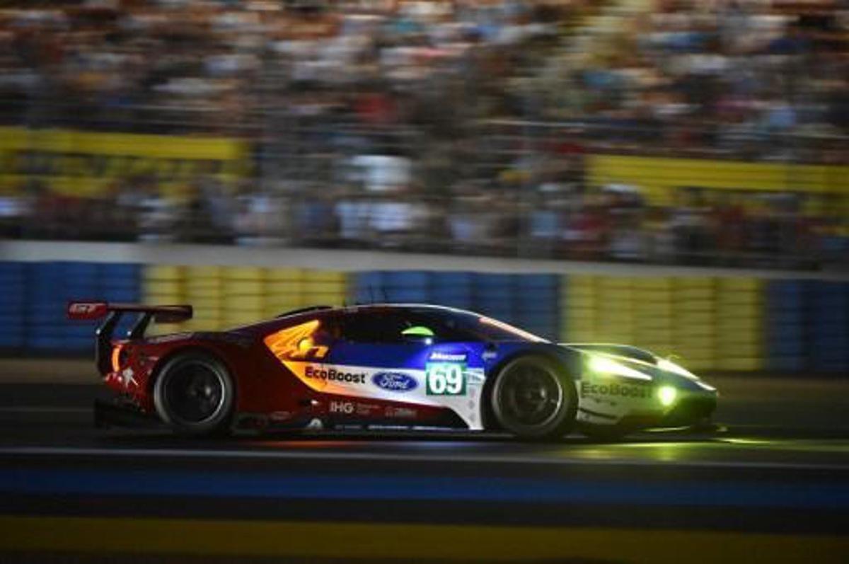 England's pilot Richard Westbrook Ford GT GTE Ecoboost n°69  during the first qualifying practice session of the Le Mans 24 hours endurance race, on June 14, 2017 in Le Mans northwestern France. Sixty cars with 180 drivers will participate on June 17 and 18 June at the 85rd Le Mans 24-hours endurance race.  JEAN-FRANCOIS MONIER / AFP