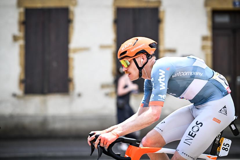 French Dorian Godon of Netcompany-INEOS pictured in action during the stage 7 of the 2026 Tour de France cycling race, a stage of 175km from Hagetmau to Bordeaux, on Friday 10 July 2026. The 113th edition of the Tour de France starts on Saturday 4 July in Barcelona, Spain, and will finish in Paris, France on the 26th of July. BELGA PHOTO JASPER JACOBS