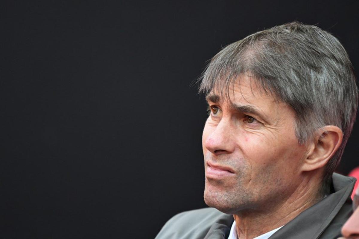 Rennes' sporting director Frederic Massara looks on during the French L1 football match between Stade Rennais FC and Montpellier Herault SC at Roazhon Park stadium in Rennes, western France on September 15, 2024.  Damien Meyer / AFP
