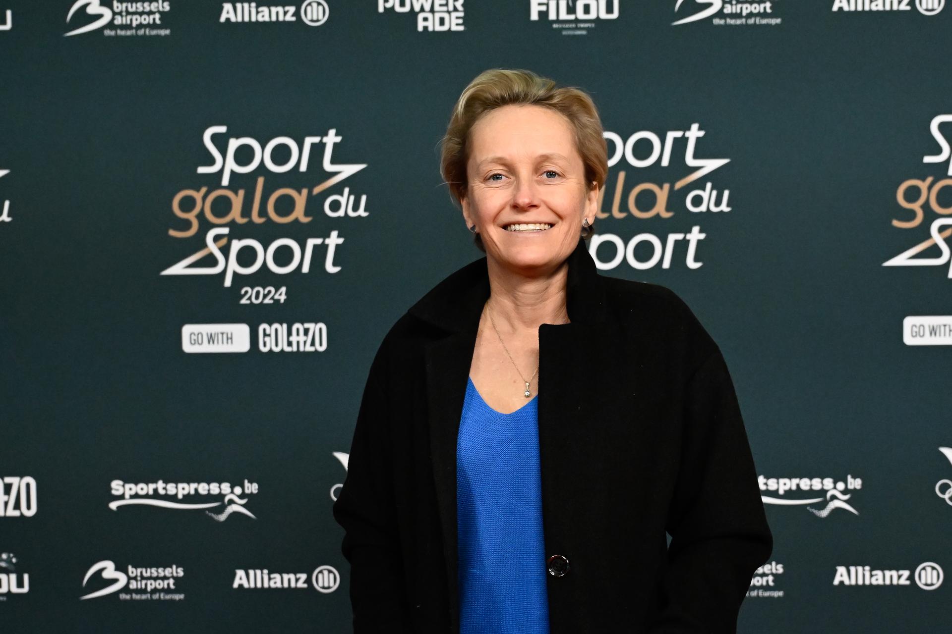 Flemish Minister Annick De Ridder arrives for the 'Sportgala' award show, to announce the sport women and men of the year 2024, Sunday 12 January 2025 in Zaventem. BELGA PHOTO DIRK WAEM