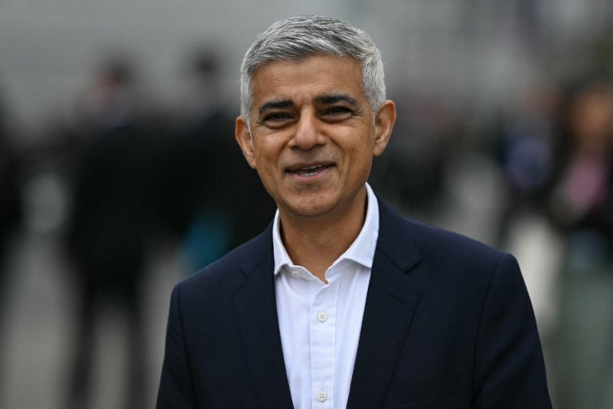 London mayor Sadiq Khan smiles on the first full day of the annual Labour Party conference in Liverpool, north-west England, on September 22, 2024.  Oli SCARFF / AFP