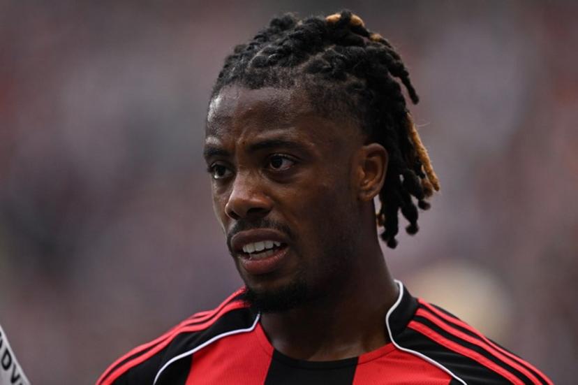 Frankfurt's French forward #17 Elye Wahi reacts during the German first division Bundesliga football match between Eintracht Frankfurt and Werder Bremen in Frankfurt am Main, western Germany on August 23, 2025.  Kirill KUDRYAVTSEV / AFP