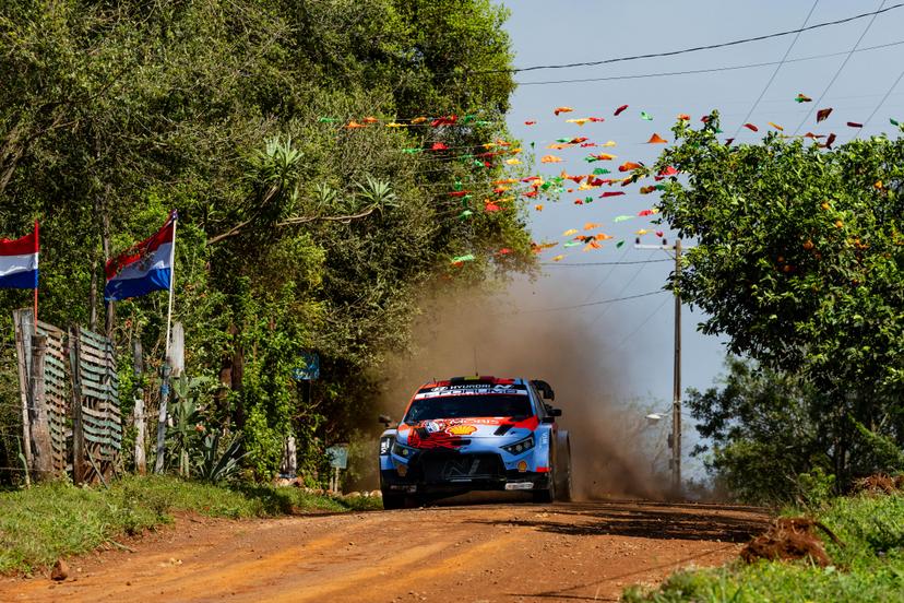 ATTENTION EDITORS - HANDOUT PICTURES - EDITORIAL USE ONLY MANDATORY CREDIT Hyundai Motorsport.  This handout picture, released by Hyundai Motorsport on Thursday 27 August 2026 shows Thierry Neuville and Martijn Wydaeghe in action during the of van Paraguay, the 11th manche of the World Cup Rally  Belga and Belga editorial board decline all responsability regarding the content of this picture. PHOTO HYUNDAI MOTORSPORT