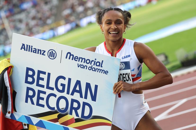 Belgian Naomi Van den Broeck pictured during the 49th edition of the Memorial Van Damme Diamond League athletics event in Brussels, Friday 22 August 2025. BELGA PHOTO VIRGINIE LEFOUR