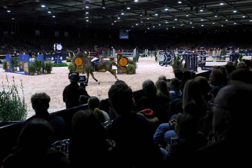 General view during the FEI World Cup Jumping event at the Parc des Expositions in Bordeaux, south-western France, on February 8, 2025. ROMAIN PERROCHEAU / AFP