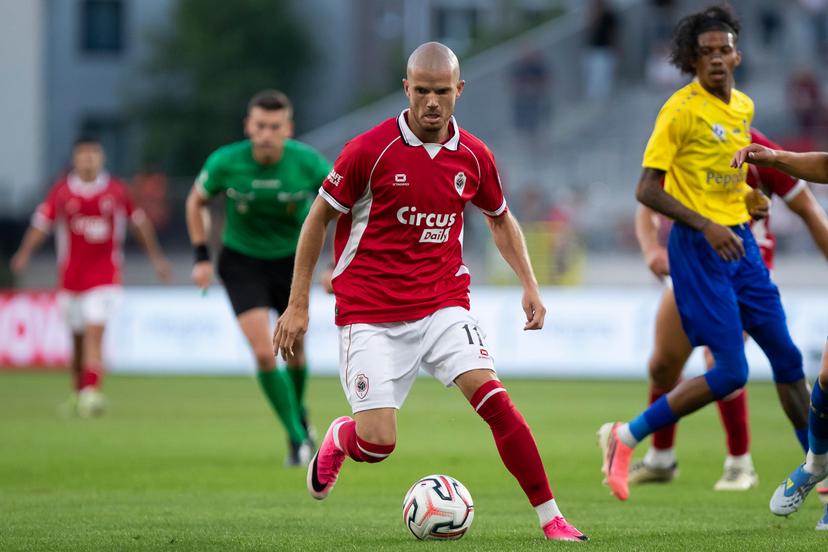 Antwerp's Geoffry Hairemans pictured during a soccer match between Royal Antwerp FC and SK Beveren, Sunday 09 August 2026 in Antwerp, on day 1 of the 2026-2027 'Jupiler Pro League' first division of the Belgian championship. BELGA PHOTO KRISTOF VAN ACCOM