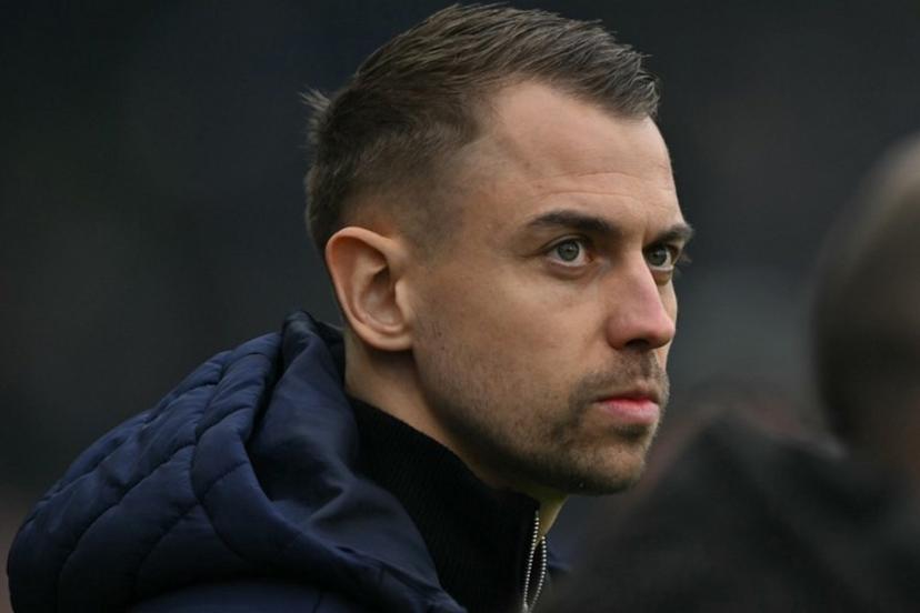 Southampton's German head coach Tonda Eckert looks up before the start of the English FA Cup fifth round football match between Fulham and Southampton at Craven Cottage in London on March 8, 2026.  Glyn KIRK / AFP