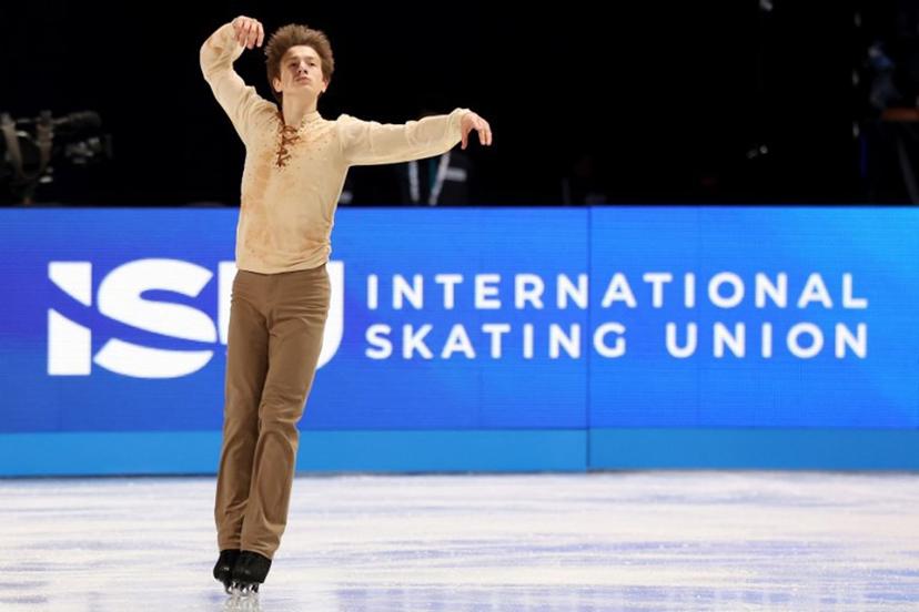 Belgium's Denis Krouglov competes in the Junior Men Free Skating at the ISU Grand Prix of Figure Skating Final in Nagoya on December 5, 2025.  PAUL MILLER / AFP