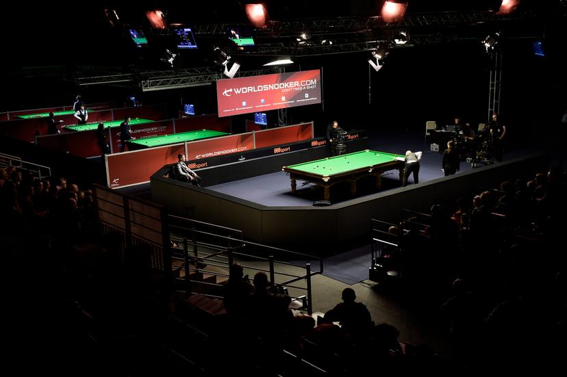 Illustration picture shows a game between Belgian Luca Brecel and Britain's Sam Craigie in the first round of the European Masters snooker tournament, Monday 02 October 2017, in Lommel. BELGA PHOTO YORICK JANSENS