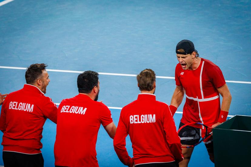Belgian Zizou Bergs pictured aftera a tennis match between Belgian Bergs and Australian Thompson, during the qualifier of the Davis Cup, Saturday 13 September 2025, in Sydney, Australia. Belgium and Australia will compete this weekend in the second round of the Davis Cup qualifiers. BELGA PHOTO PATRICK HAMILTON