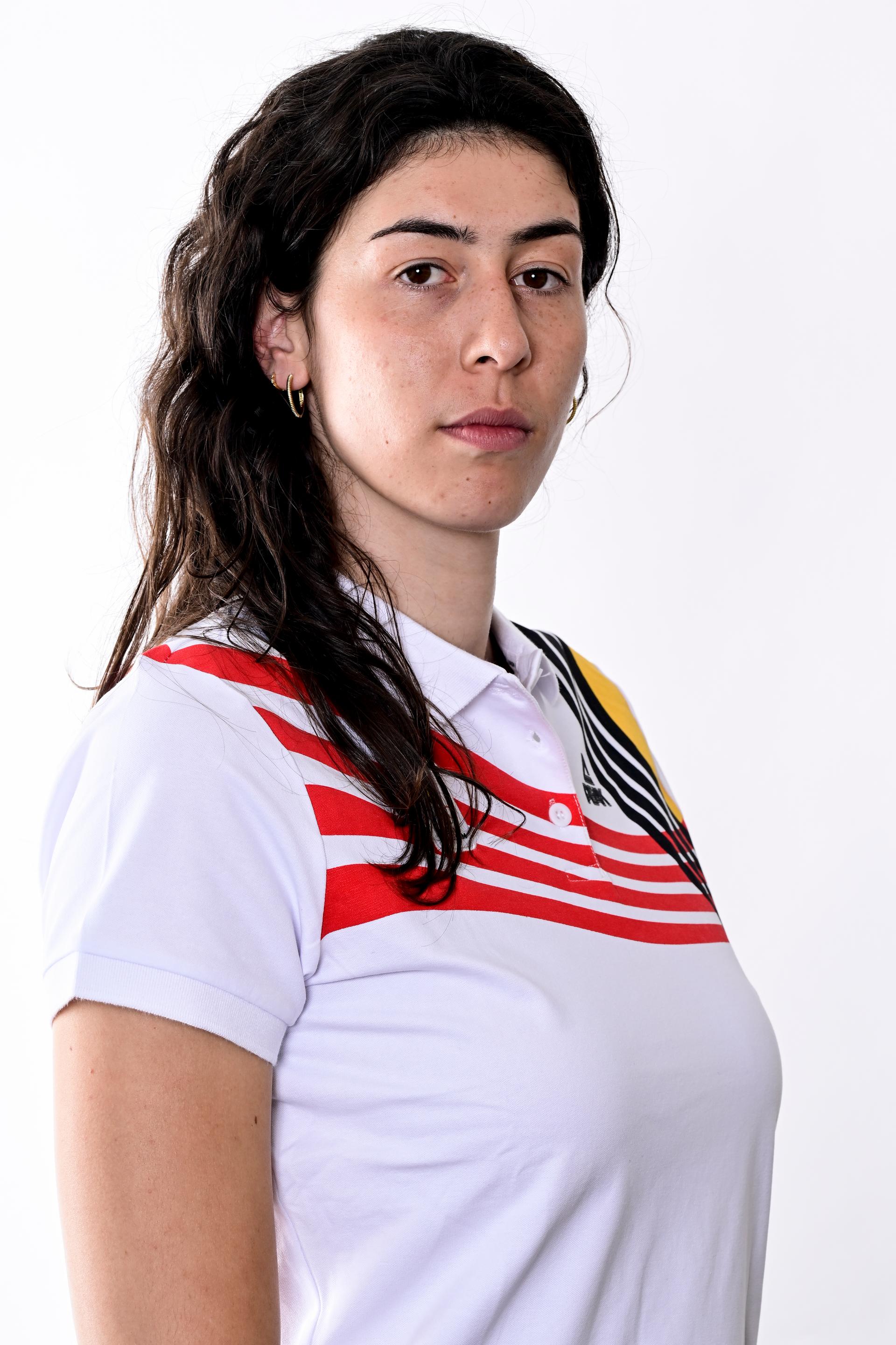 Belgium's Serena-Lynn Geldof pictured during a photoshoot for the Belgian Olympic Committee BOIC - COIB ahead of the Paris 2024 Olympic Games, in Brussels, Wednesday 19 June 2024. BELGA PHOTO DIRK WAEM
