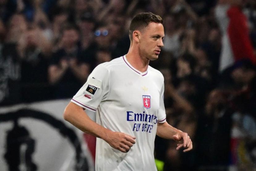 Lyon's Serbian midfielder #31 Nemanja Matic runs on the pitch during the French L1 football match between Lyon (Olympique Lyonnais) and Sco Angers at the Parc Olympique Lyonnais Groupama stadium in Decines Charpieu,central-eastern France on May 17, 2025.  OLIVIER CHASSIGNOLE / AFP