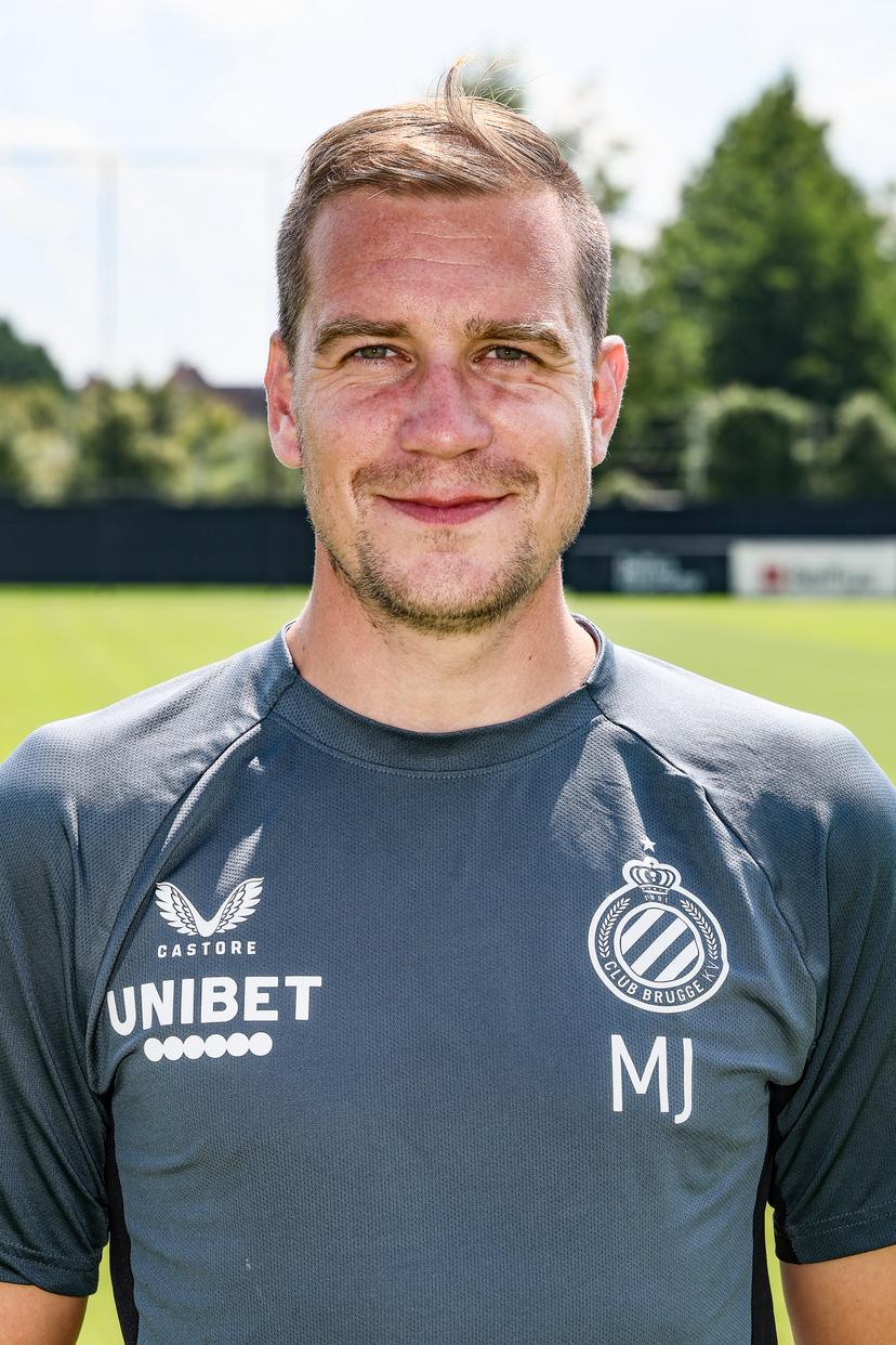 Club's assistant coach Michiel Jonckheere poses for a team picture at the 2024-2025 season photoshoot of Belgian Jupiler Pro League team Club Brugge, Thursday 18 July 2024 in Brugge. BELGA PHOTO BRUNO FAHY