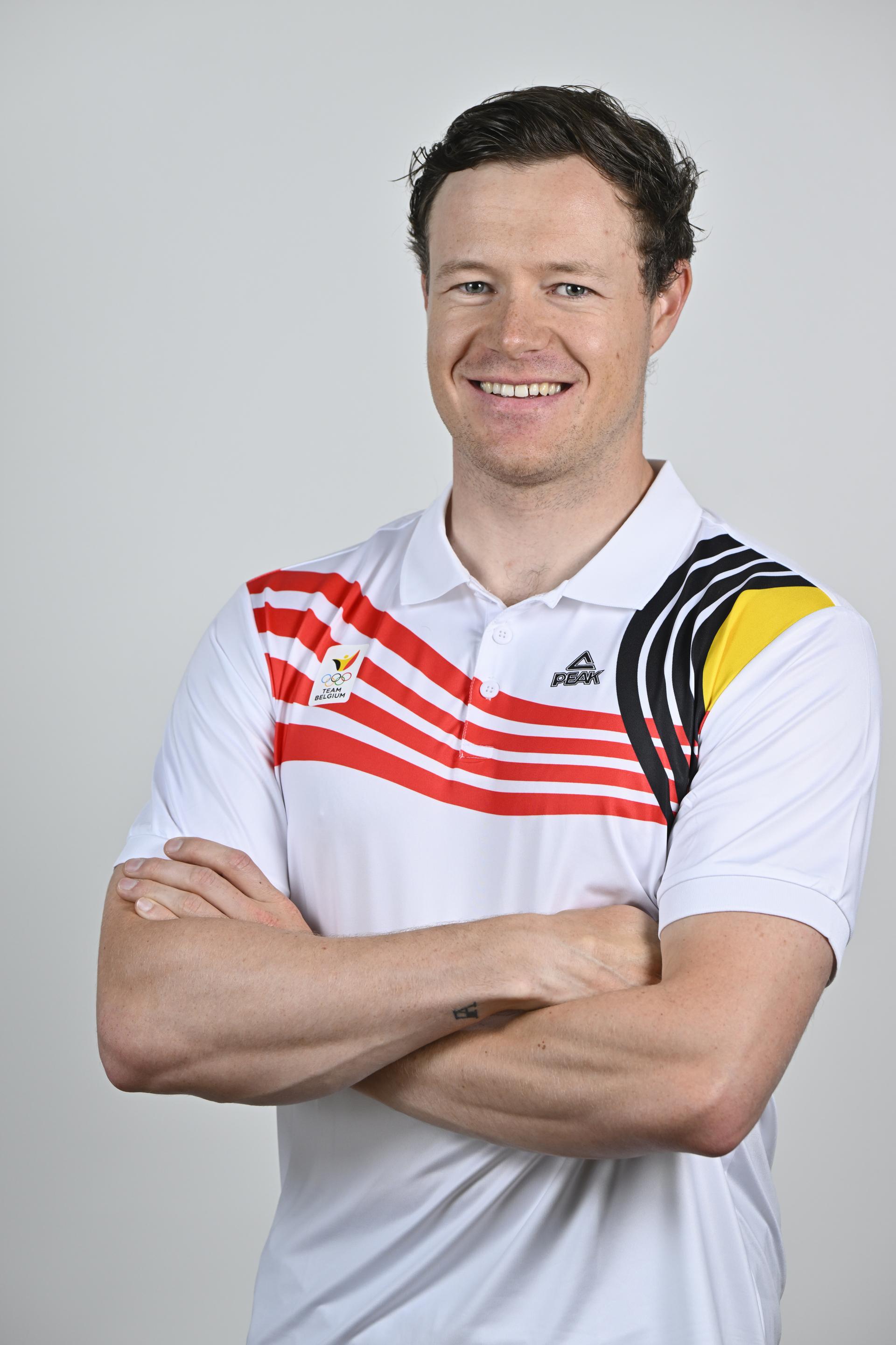 Athlete Armand Marchant poses for the photographer during the annual training camp of Team Belgium (19-25/05), in Rio Maior, Portugal, Friday 23 May 2025. BELGA PHOTO ERIC LALMAND