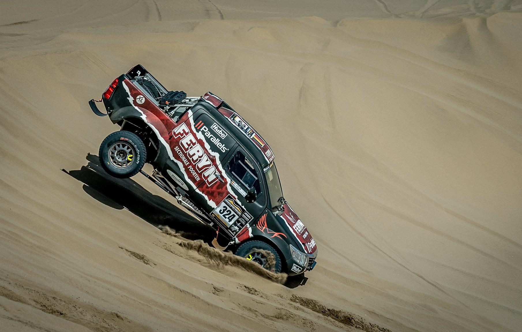 ATTENTION EDITORS - HAND OUT PICTURES - EDITORIAL USE ONLY - MANDATORY CREDIT: JAN VAN GELDER - PHOTOVISION  -   Hand out picture released on Saturday 05 April 2025 by Eric Dupain shows Belgian Koen Wauters during the first stage of the Morocco Desert Challenge, from Agadir to Plage Blanche , on Saturday 05 April 2025.  *** Belga and Belga Editorial Board decline all responsibility regarding the content of this picture. *** BELGA PHOTO HAND OUT JAN VAN GELDER - PHOTOVISION